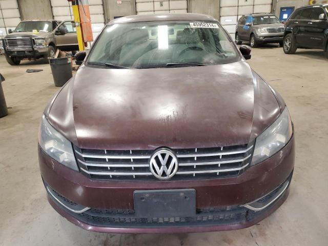 1VWBN7A31DC108544 - 2013 VOLKSWAGEN PASSAT SE BURGUNDY photo 5