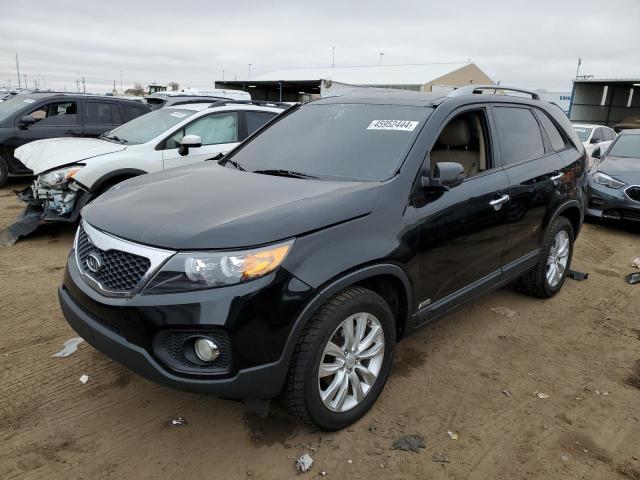 5XYKUDA21BG038516 - 2011 KIA SORENTO EX BLACK photo 1