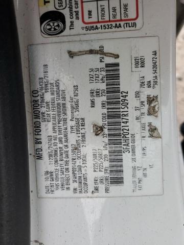 3FAHP02147R150942 - 2007 FORD FUSION SEL WHITE photo 13