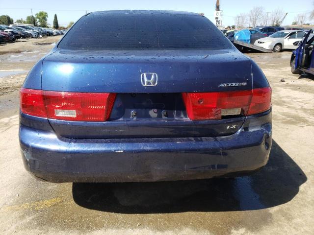 1HGCM56455A121683 - 2005 HONDA ACCORD LX BLUE photo 6