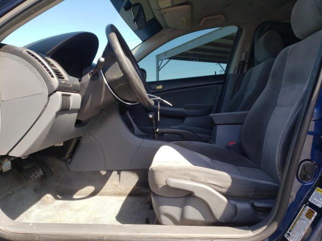 1HGCM56455A121683 - 2005 HONDA ACCORD LX BLUE photo 7