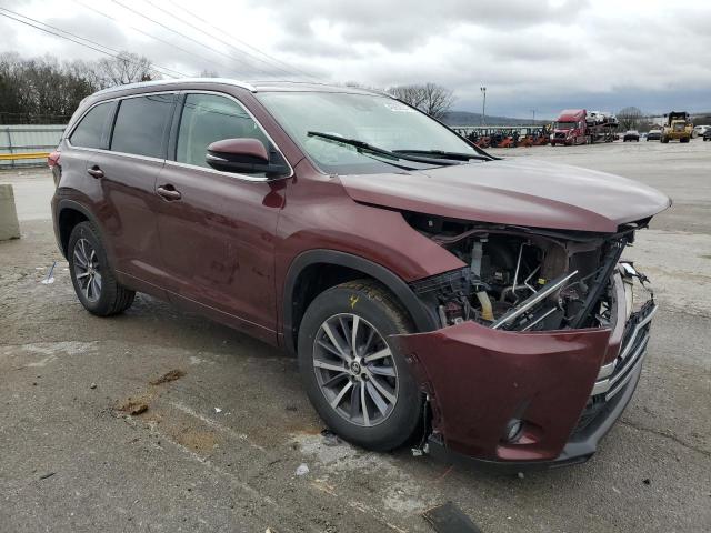 5TDKZRFH3HS209144 - 2017 TOYOTA HIGHLANDER SE MAROON photo 4