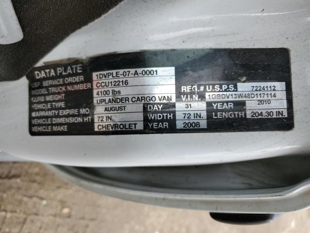 1GBDV13W48D117114 - 2008 CHEVROLET UPLANDER INCOMPLETE WHITE photo 14