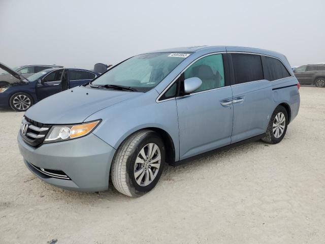 5FNRL5H64EB091626 - 2014 HONDA ODYSSEY EXL BLUE photo 1