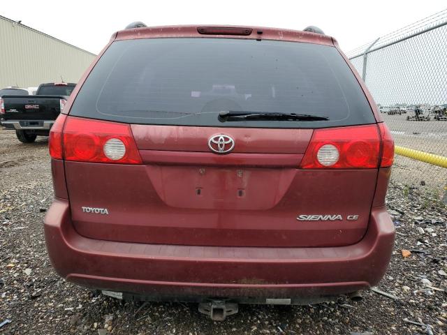 5TDZK23C17S077745 - 2007 TOYOTA SIENNA CE MAROON photo 6