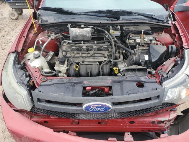 1FAHP3GN2AW232539 - 2010 FORD FOCUS SES RED photo 11