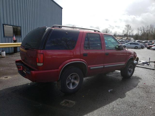 1GNCS13W212182939 - 2001 CHEVROLET BLAZER RED photo 3