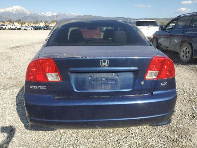 2HGES16634H595009 - 2004 HONDA CIVIC LX BLUE photo 6