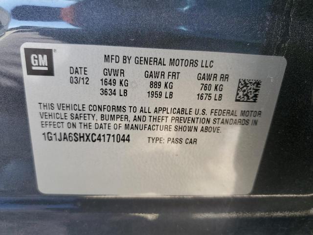 1G1JA6SHXC4171044 - 2012 CHEVROLET SONIC LS GRAY photo 13