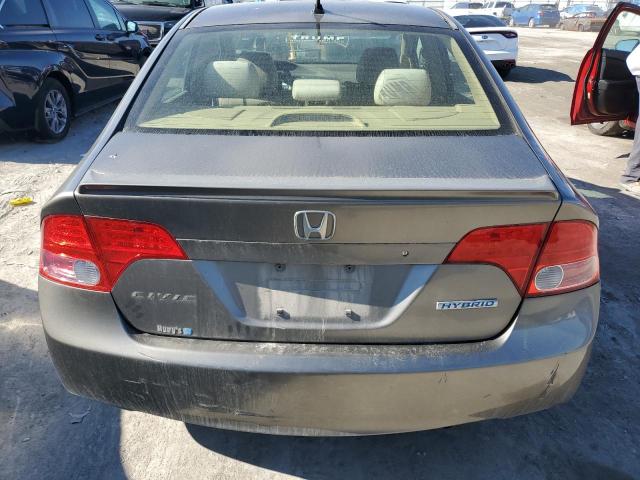 JHMFA36236S015878 - 2006 HONDA CIVIC HYBRID GRAY photo 6