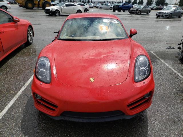 WP0AA2A86EK170361 - 2014 PORSCHE CAYMAN RED photo 5