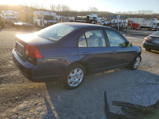 2HGES26771H533039 - 2001 HONDA CIVIC EX BLUE photo 3