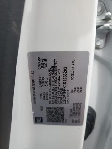 1GCPTFEK1R1266203 - 2024 CHEVROLET COLORADO ZR2 WHITE photo 12