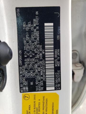 JTEDP21A870132591 - 2007 TOYOTA HIGHLANDER SPORT WHITE photo 12