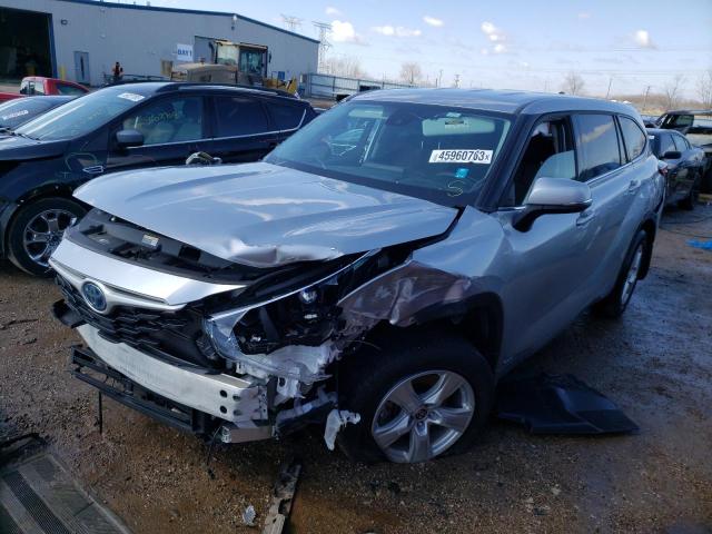 5TDBBRCH4NS556664 - 2022 TOYOTA HIGHLANDER HYBRID LE SILVER photo 1