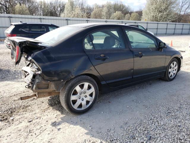 1HGFA16598L034773 - 2008 HONDA CIVIC LX BLACK photo 3