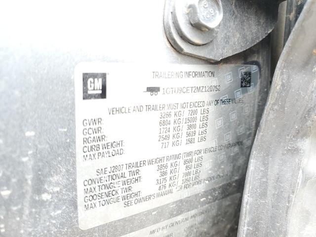 1GTU9CET2MZ120752 - 2021 GMC SIERRA K1500 ELEVATION GRAY photo 12