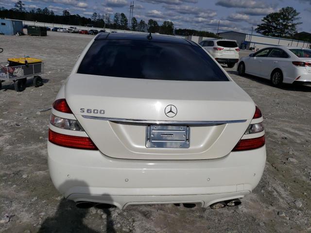 WDDNG76X09A254528 - 2009 MERCEDES-BENZ S 600 WHITE photo 6