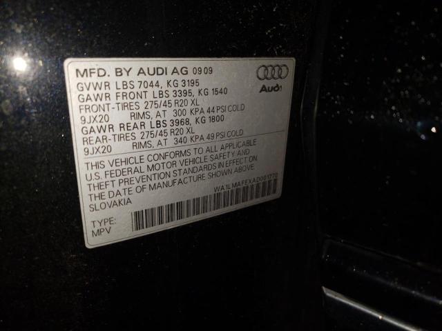 WA1LMAFEXAD001770 - 2010 AUDI Q7 PREMIUM PLUS BLACK photo 13