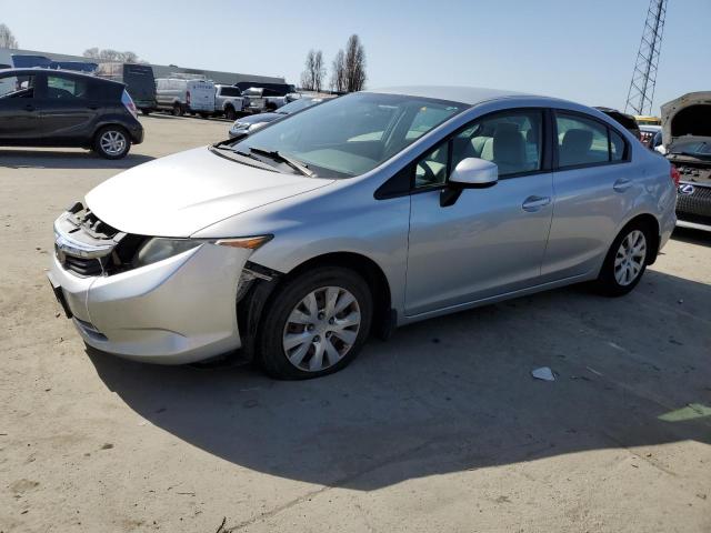 2HGFB2F5XCH562718 - 2012 HONDA CIVIC LX SILVER photo 1