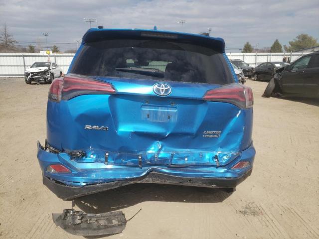 JTMDJREV0JD254440 - 2018 TOYOTA RAV4 HV LIMITED BLUE photo 6