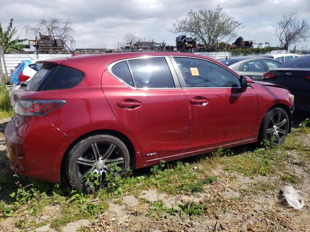 JTHKD5BH0C2100748 - 2012 LEXUS CT 200 RED photo 3