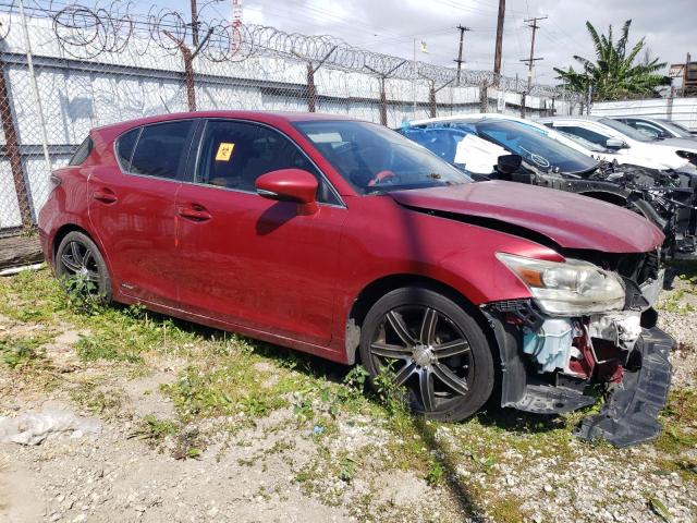 JTHKD5BH0C2100748 - 2012 LEXUS CT 200 RED photo 4