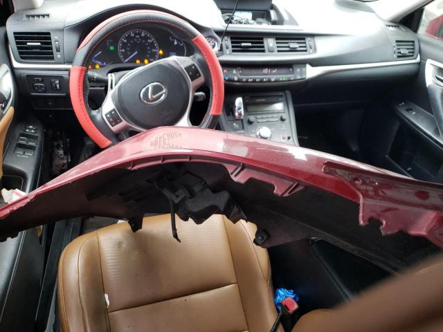 JTHKD5BH0C2100748 - 2012 LEXUS CT 200 RED photo 8