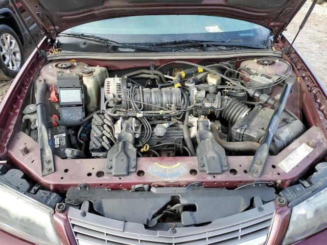 2G1WH52K049222413 - 2004 CHEVROLET IMPALA LS BURGUNDY photo 11