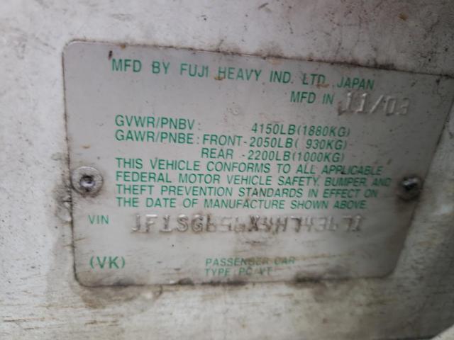 JF1SG656X4H743671 - 2004 SUBARU FORESTER 2.5XS თეთრი ფოტო 12