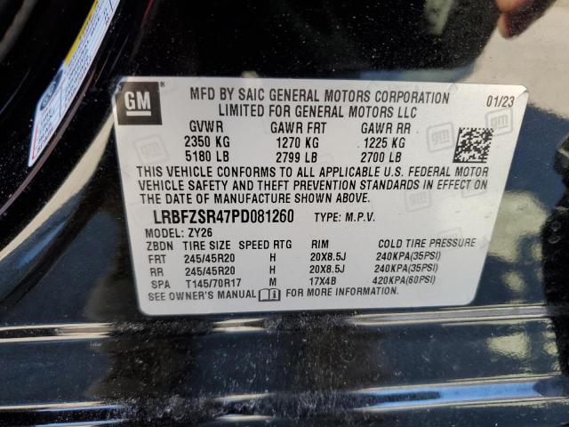 LRBFZSR47PD081260 - 2023 BUICK ENVISION AVENIR BLACK photo 13