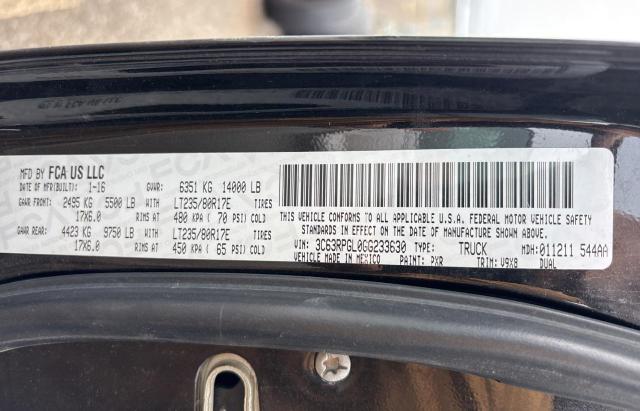 3C63RPGL0GG233630 - 2016 RAM 3500 ST BLACK photo 10