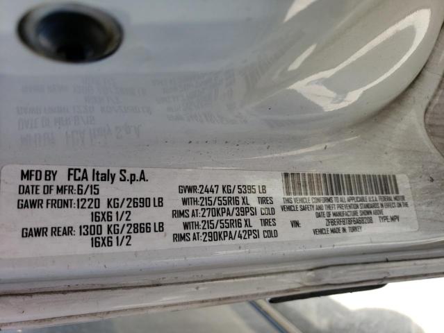 ZFBERFBT8F6A68208 - 2015 RAM PROMASTER SLT WHITE photo 13