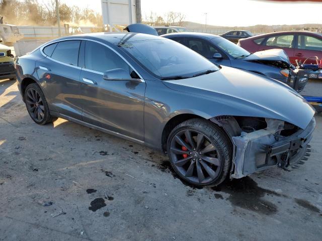 5YJSA1H14EFP48994 - 2014 TESLA MODEL S GRAY photo 4