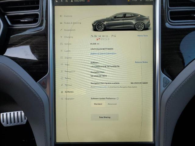 5YJSA1H14EFP48994 - 2014 TESLA MODEL S GRAY photo 9