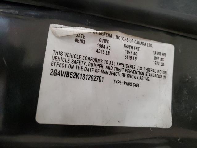 2G4WB52K131292701 - 2003 BUICK REGAL LS 黑色 照片 12