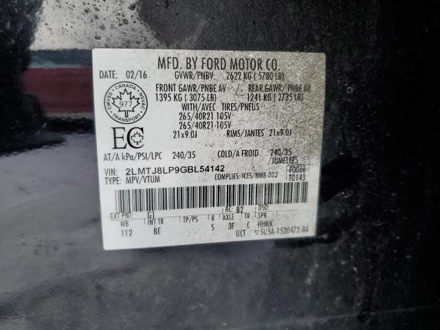 2LMTJ8LP9GBL54142 - 2016 LINCOLN MKX RESERVE BLACK photo 13