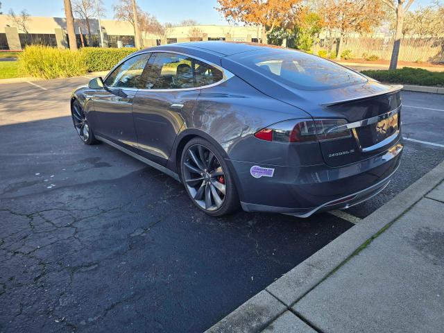 5YJSA1H29EFP62771 - 2014 TESLA MODEL S GRAY photo 3