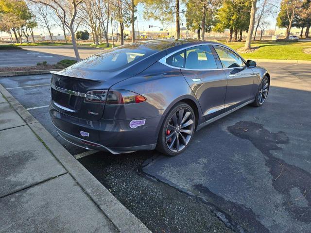 5YJSA1H29EFP62771 - 2014 TESLA MODEL S GRAY photo 4