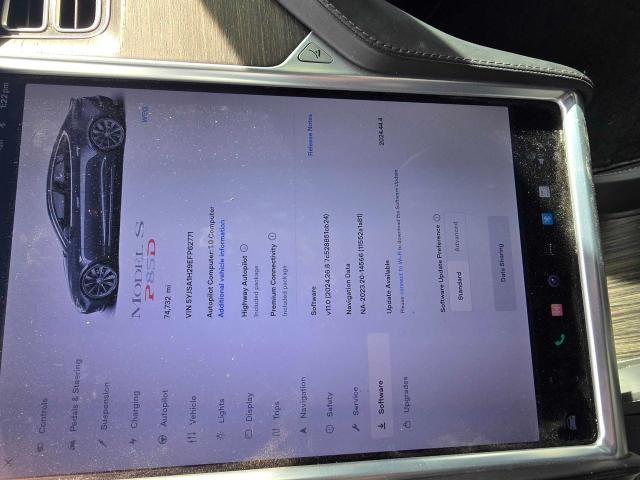 5YJSA1H29EFP62771 - 2014 TESLA MODEL S GRAY photo 8