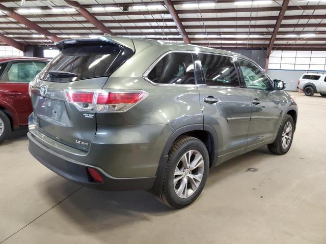 5TDBKRFH9ES043972 - 2014 TOYOTA HIGHLANDER LE GREEN photo 3