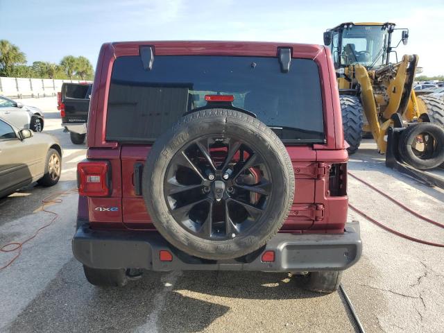 1C4JJXP66MW676993 - 2021 JEEP WRANGLER U SAHARA 4XE BURGUNDY photo 6