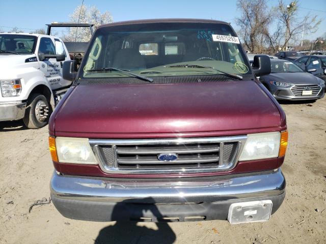 1FBNE31L76HA16924 - 2006 FORD ECONOLINE E350 SUPER DUTY WAGON BURGUNDY photo 5