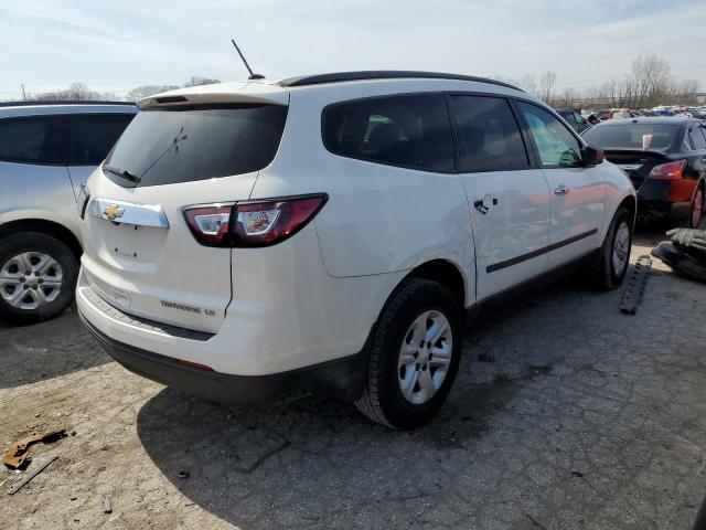 1GNKRFED0FJ189725 - 2015 CHEVROLET TRAVERSE LS WHITE photo 3