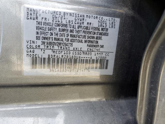 3N1AB8DV2MY294776 - 2021 NISSAN SENTRA SR CHARCOAL photo 12