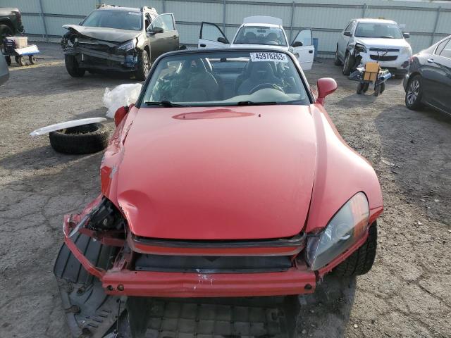 JHMAP11473T004605 - 2003 HONDA S2000 RED photo 5