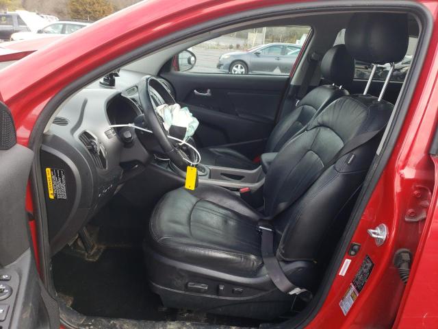 KNDPCCAC1E7640104 - 2014 KIA SPORTAGE EX RED photo 7