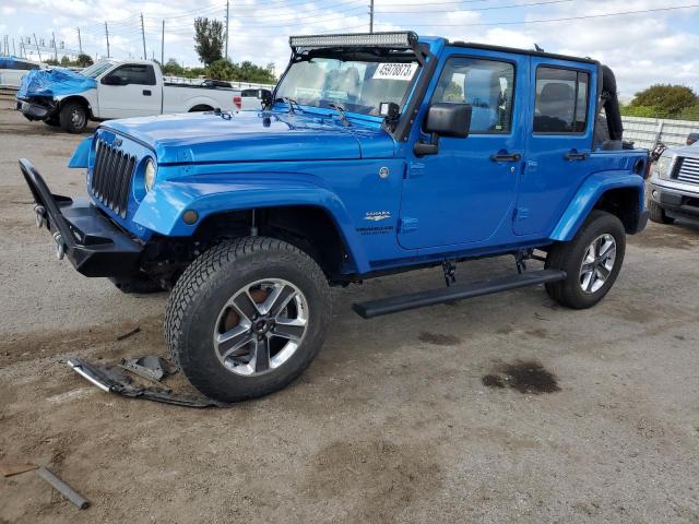 1C4HJWEG1FL718530 - 2015 JEEP WRANGLER U SAHARA BLUE photo 1