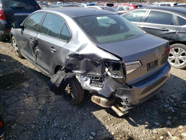3VW2K7AJ9FM304286 - 2015 VOLKSWAGEN JETTA BASE 灰色 照片 2
