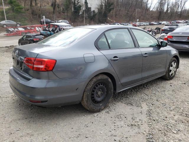 3VW2K7AJ9FM304286 - 2015 VOLKSWAGEN JETTA BASE 灰色 照片 3